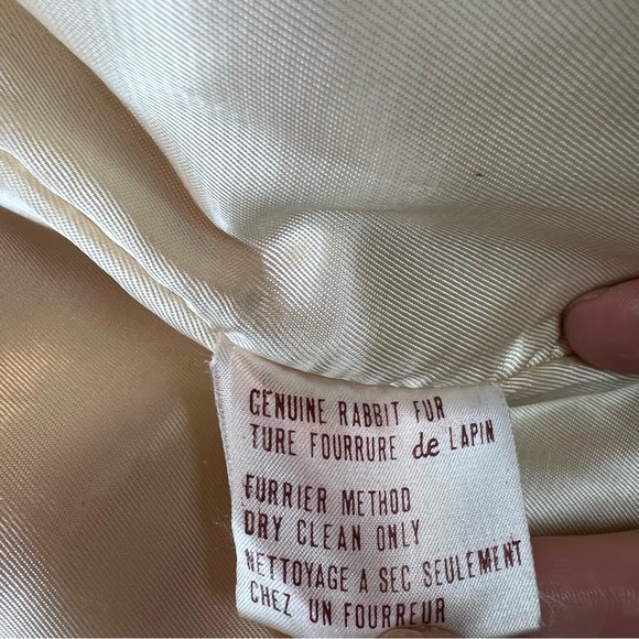 Vintage rabbit real fur chunky knit jacket - Picture 3 of 3